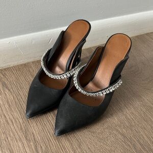 Kurt Geiger London Duke Crystal Strap Pointed Toe Mule